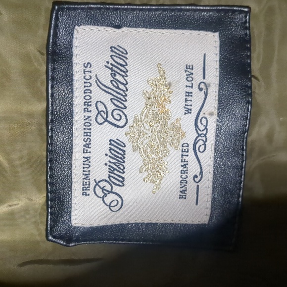 PARISIAN COLLECTION* military/moto jacket knit cuffs waist& neck multi zip sz SM - Picture 11 of 13